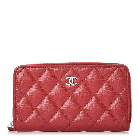 chanel zip around long wallet|Chanel caviar small wallet price.